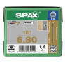 SPAX 6x80mm T-Star Plus T30 Flat Head Screws – Wirox Coated (100 Pack)