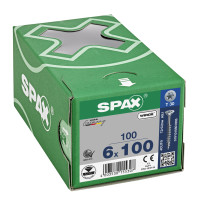 SPAX 6x100mm T-Star Plus T30 Flat CSK Screws – Wirox Coated (100 Pack)