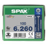 SPAX 6x260mm T-Star Plus T30 Flat CSK Screws – Wirox Coated (100 Pack)