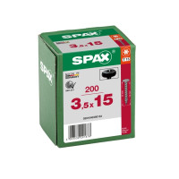 SPAX 3.5x15mm T-Star Plus T15 Pan Head Screws – Blax Coated (200 Pack)