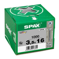 SPAX 3.5x16mm Pozi PZ2 Raised CSK Screws – Wirox Coated (1000 Pack)