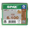 SPAX 6x100mm T-Star Plus T30 Washer Head Screws – Wirox Coated (100 Pack)