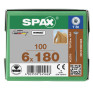 SPAX 6x180mm T-Star Plus T30 Washer Head Screws – Wirox Coated (100 Pack)