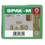 SPAX 3.5x50mm T-Star Plus T15 Flat CSK Screws – Wirox Coated (200 Pack)