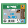 SPAX 5x40mm T-Star Plus T25 Decking Screws – A2 Stainless Steel (200 Pack)