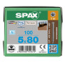 SPAX 5x80mm T-Star Plus T25 Decking Screws – A2 Stainless Steel (100 Pack)