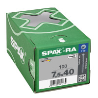 SPAX 7.5x40mm T-Star Plus T30 Flat CSK Screws – Wirox Coated (100 Pack)