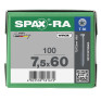SPAX 7.5x60mm T-Star Plus T30 Flat CSK Screws – Wirox Coated (100 Pack)