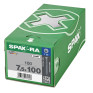 SPAX 7.5x100mm T-Star Plus T30 Flat CSK Screws – Wirox Coated (100 Pack)