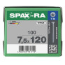 SPAX 7.5x120mm T-Star Plus T30 Flat CSK Screws – Wirox Coated (100 Pack)