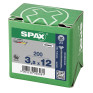 SPAX 3.5x12mm Pozi PZ2 Flat CSK Screws – Wirox Coated (200 Pack)