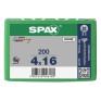SPAX 4x16mm Pozi PZ2 Flat CSK Screws – Wirox Coated (200 Pack)