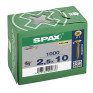 SPAX 2.5x10mm Pozi PZ1 Flat CSK Screws – Yellox Coated (1000 Pack)