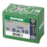 SPAX 2.5x10mm Pozi PZ1 Flat CSK Screws – Yellox Coated (1000 Pack)