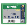 SPAX 2.5x10mm Pozi PZ1 Flat CSK Screws – Yellox Coated (1000 Pack)