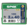 SPAX 3.5x40mm Pozi PZ2 Flat CSK Screws – Yellox Coated (1000 Pack)
