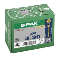 SPAX 4x30mm Pozi PZ2 Flat CSK Screws – Yellox Coated (200 Pack)