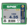 SPAX 4x35mm Pozi PZ2 Flat CSK Screws – Yellox Coated (1000 Pack)