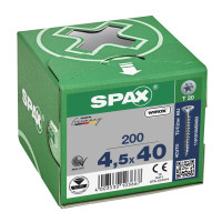SPAX 4.5x40mm T-Star Plus T20 Flat CSK Screws – Wirox Coated (200 Pack)
