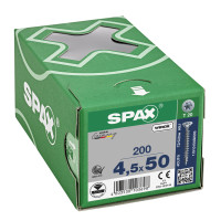 SPAX 4.5x50mm T-Star Plus T20 Flat CSK Screws – Wirox Coated (200 Pack)