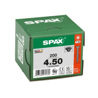 SPAX 4x50mm T-Star Plus T20 Flat CSK Screws – Blax Coated (200 Pack)