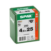SPAX 4.5x25mm T-Star Plus T20 Flat CSK Screws – Blax Coated (200 Pack)