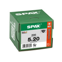 SPAX 5x20mm T-Star Plus T20 Flat CSK Screws – Blax Coated (200 Pack)