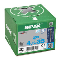 SPAX 4.5x35mm T-Star Plus T20 Flat CSK Screws – A2 Stainless Steel (200 Pack)