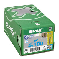 SPAX 5x100mm Facade Screws Raised CSK T-Star Plus T20 – A2 Stainless Steel (100 Pack)