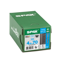 SPAX 4.5x70mm Facade Screws Raised CSK T-Star Plus T20 – A2 Stainless Steel (100 Pack)