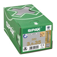 SPAX 3.5x35mm T-Star Plus T10 Flat CSK 60° Screws – Wirox Coated (500 Pack)