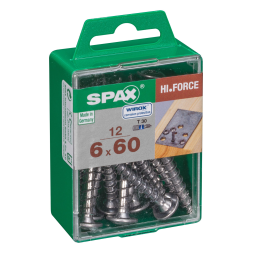 SPAX 6x60mm T-Star Plus T30 Washer Head Screws – Wirox Coated (12 Pack)