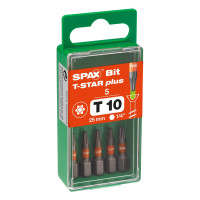 SPAX Screwdriver Bit T-Star Plus T10 - Length 25Mm  (5 Pack)
