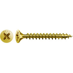 SPAX 4.5x60mm Pozi PZ2 Flat CSK Screws – Yellox Coated (500 Pack)
