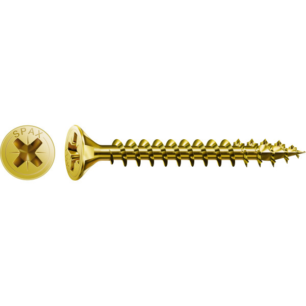 SPAX 2.5x10mm Pozi PZ1 Flat CSK Screws – Yellox Coated (1000 Pack)