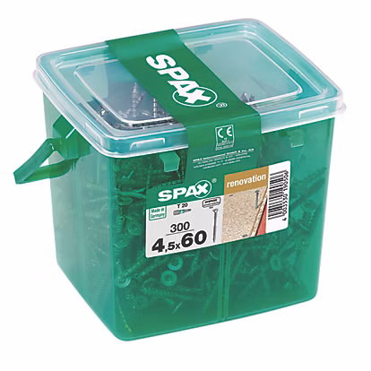 SPAX 4.5x60mm T-Star Plus T20 Flat CSK Screws – Wirox Coated (300 Pack)